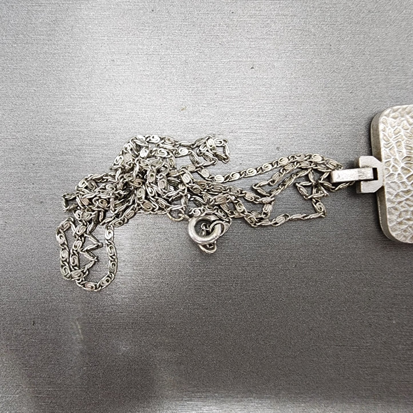 VTG Seiko Necklace Watch Unisex 30mm Silver Dial Gold Plated Square 21-3150 Runs