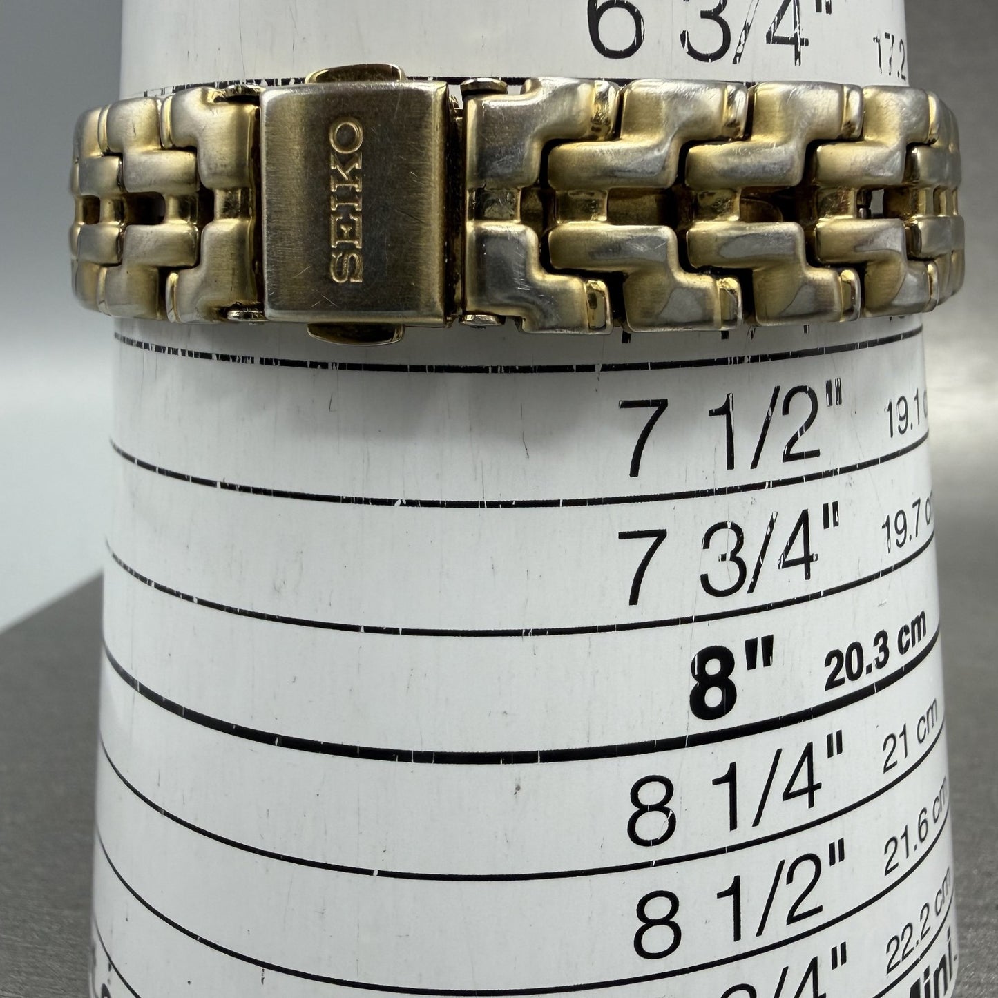 Seiko Watch Women 26mm White Dial Gold Tone Date Round 7n82-0599 New Battery GFE10