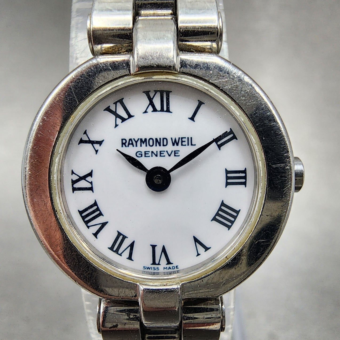 Raymond Weil Watch Women 21mm White Dial Silver Tone Round 5817 New Battery