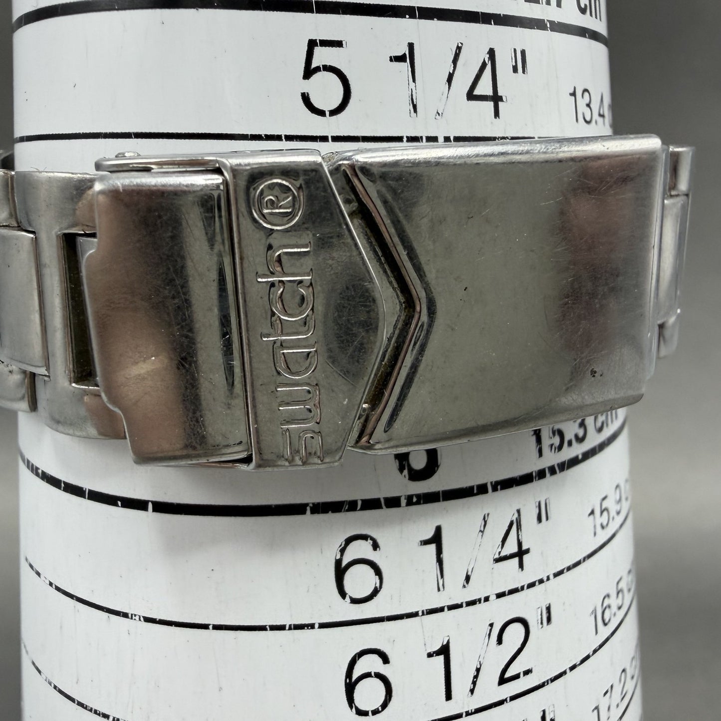 Swatch Irony Happy Joe Watch Women 33m Silver Dial Silver Tone Date Round Newbat11
