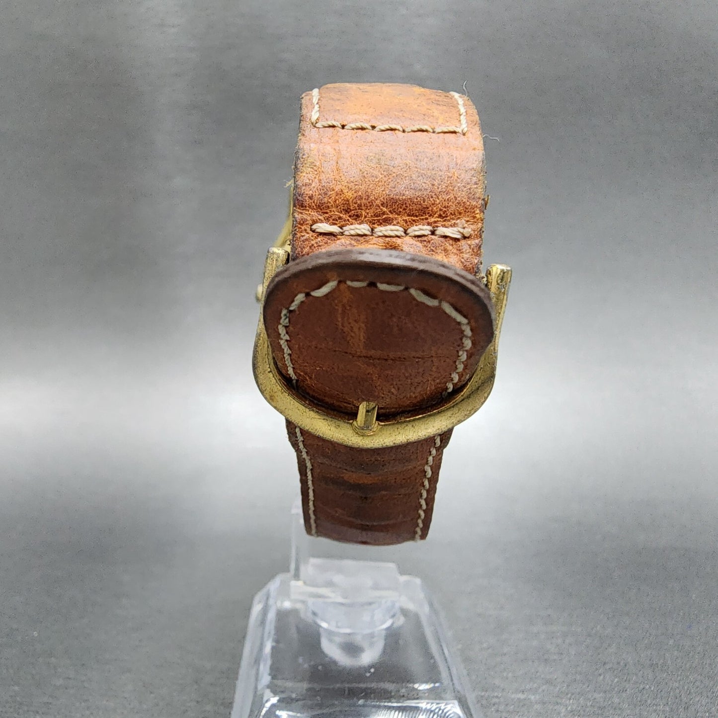 Seiko AGS Watch Men 37mm White Dial Gold Tone Date Round 7M22-8A29 PARTS
