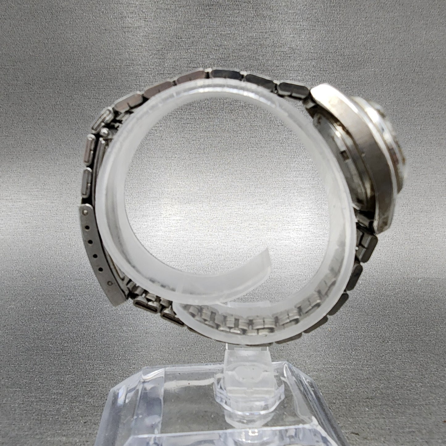 Seiko Automatic Watch Women 24mm Blue Dial Silver Tone Daydate 2706-0200 Runs
