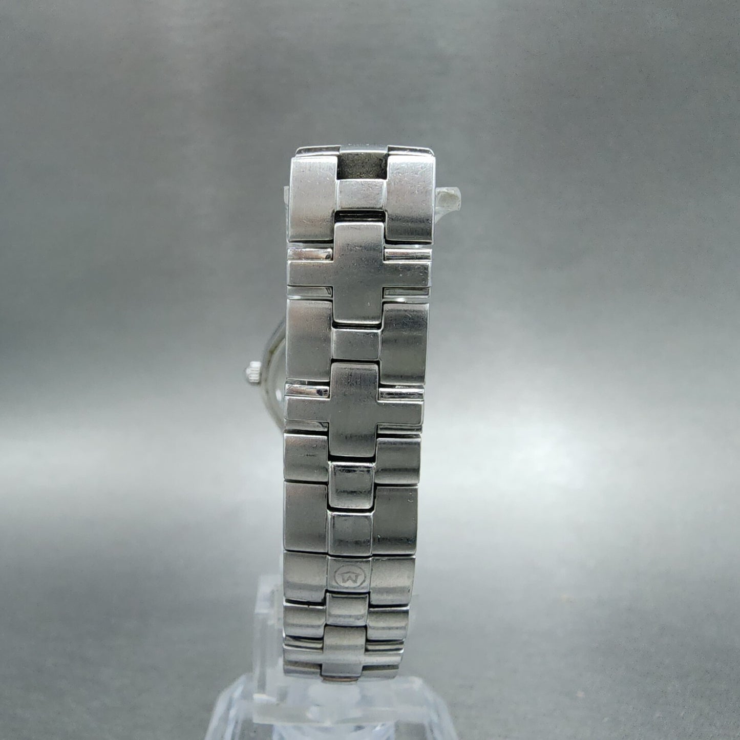 Movado Juro Watch Women 24mm Black Dial Steel Round 84 E4 1844 New Battery