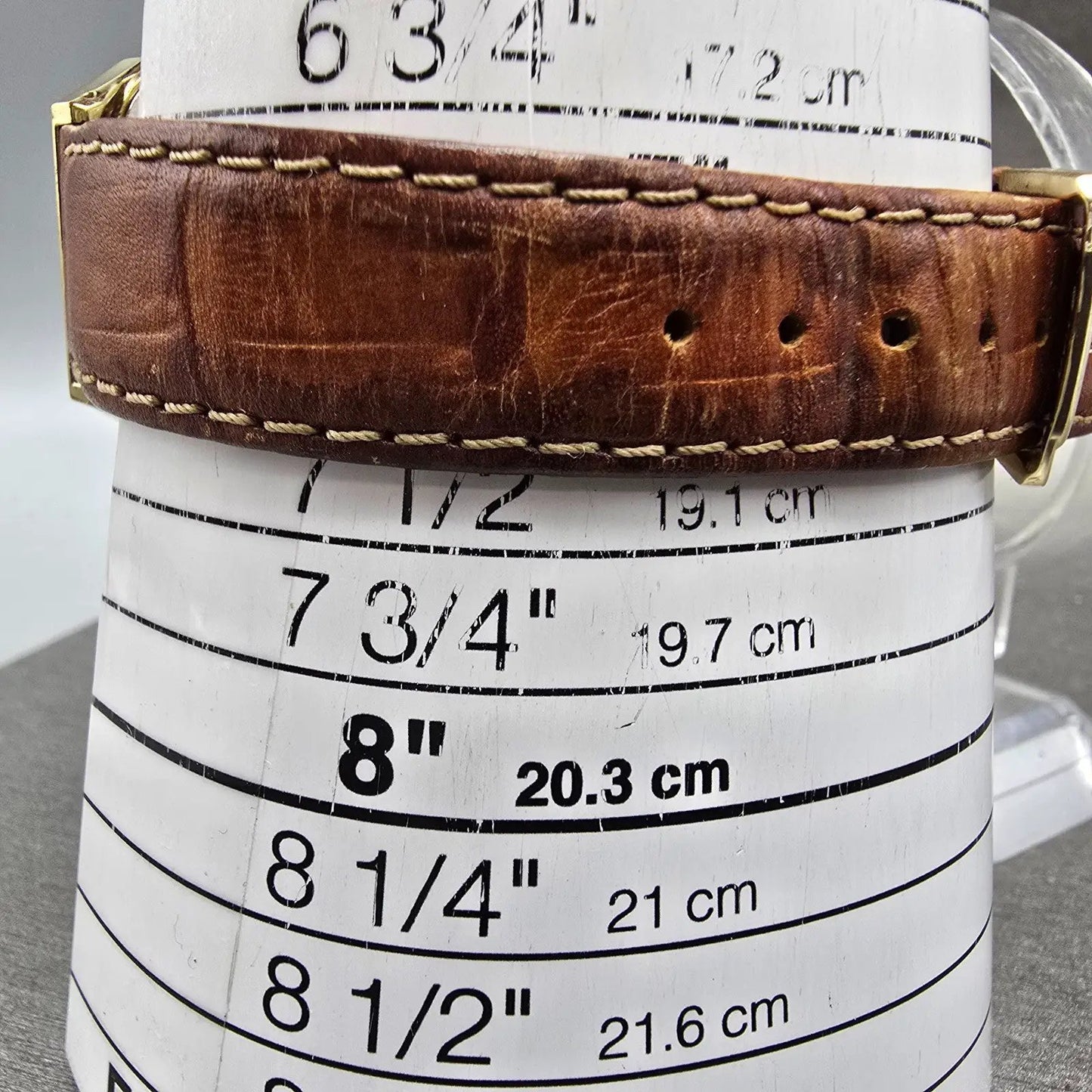 Casio Alarm Watch Men 30mm Gold Dial Gold Tone Octagon MQA-100G New Battery10