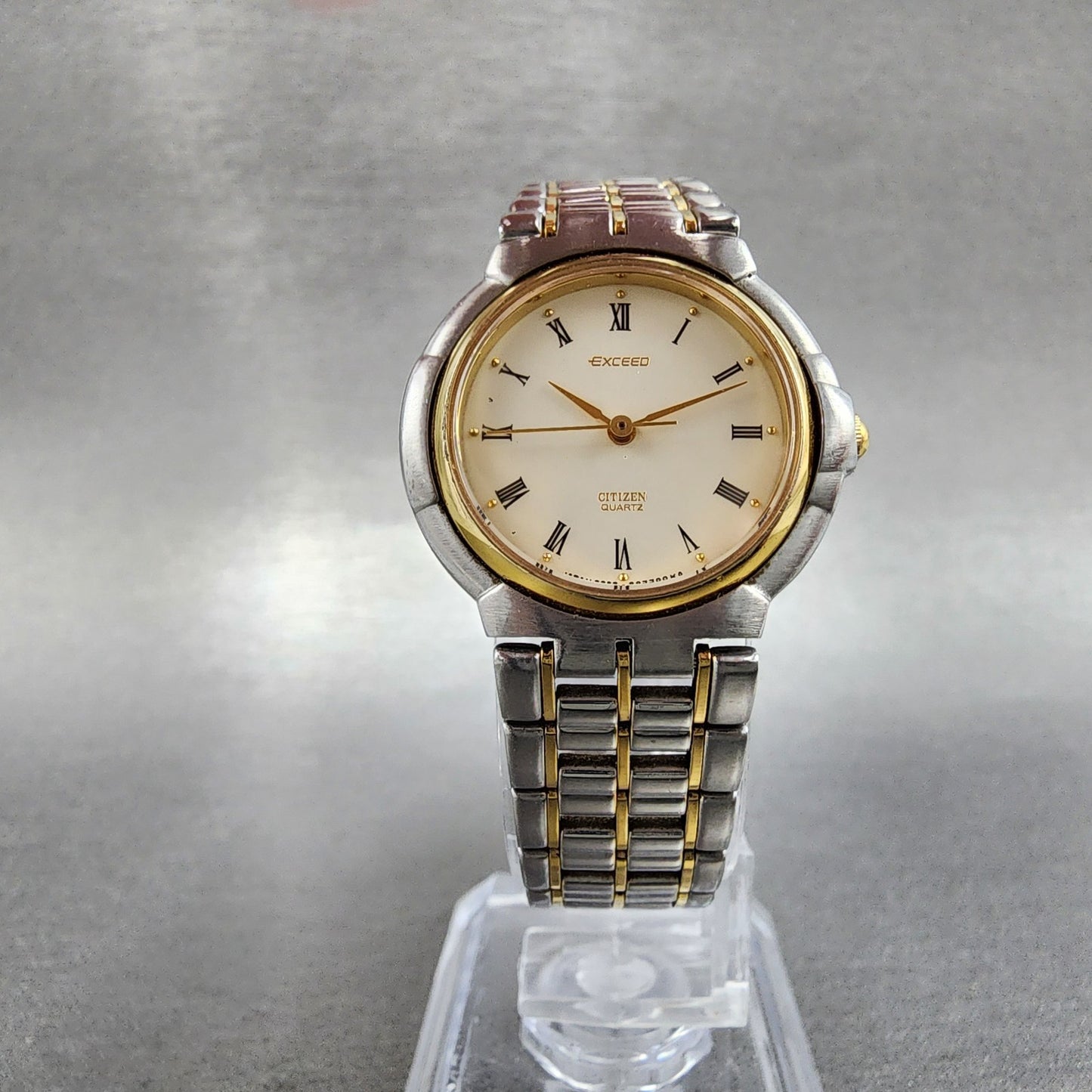 Citizen Exceed Watch Women 25mm Cream Dial Two Tone 2930-294831 New Battery