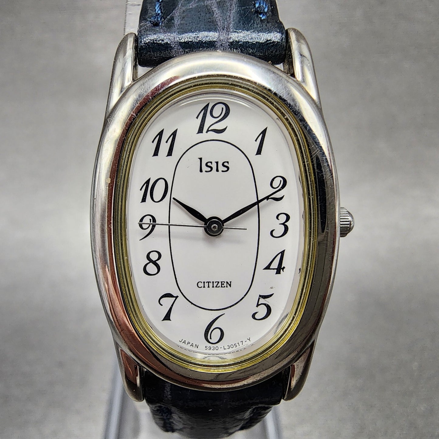 Citizen ISis Watch Women 20mm White Dial Silver Tone Oval 5930-L11825 New Batt