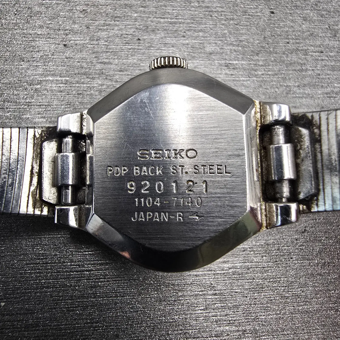 Seiko Watch Women 22mm Silver Dial Silver Tone Oval 1104-7140 Vintage Works10