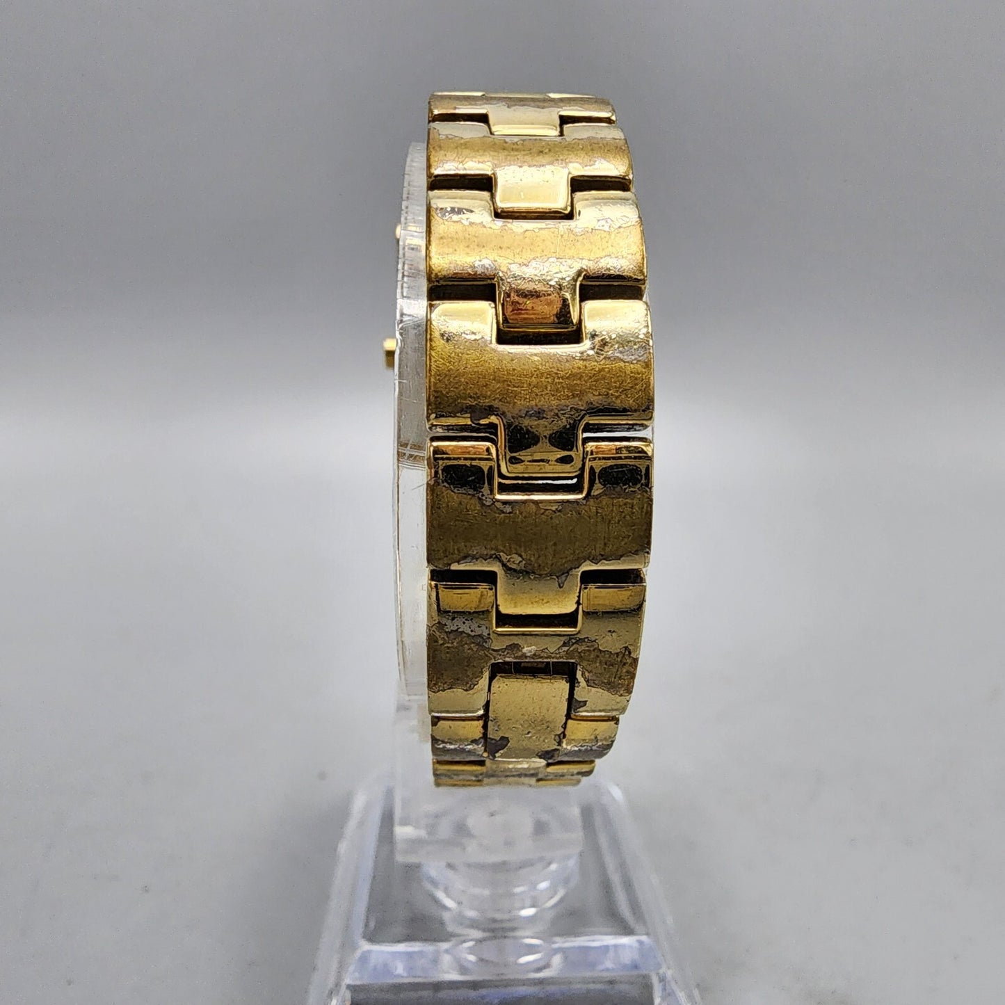 Citizen Tank Watch Women 20mm MOP Dial Gold Tone Rectangle 5930-S072051 New Batt