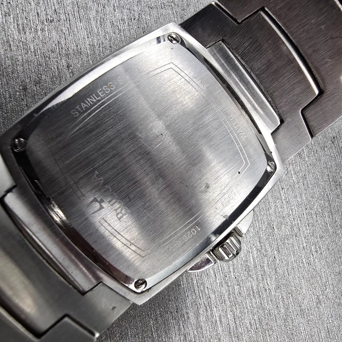 Bulova Tank Watch Men 35mm Black Dial Silver Date Rectangle 96D108 New Battery10