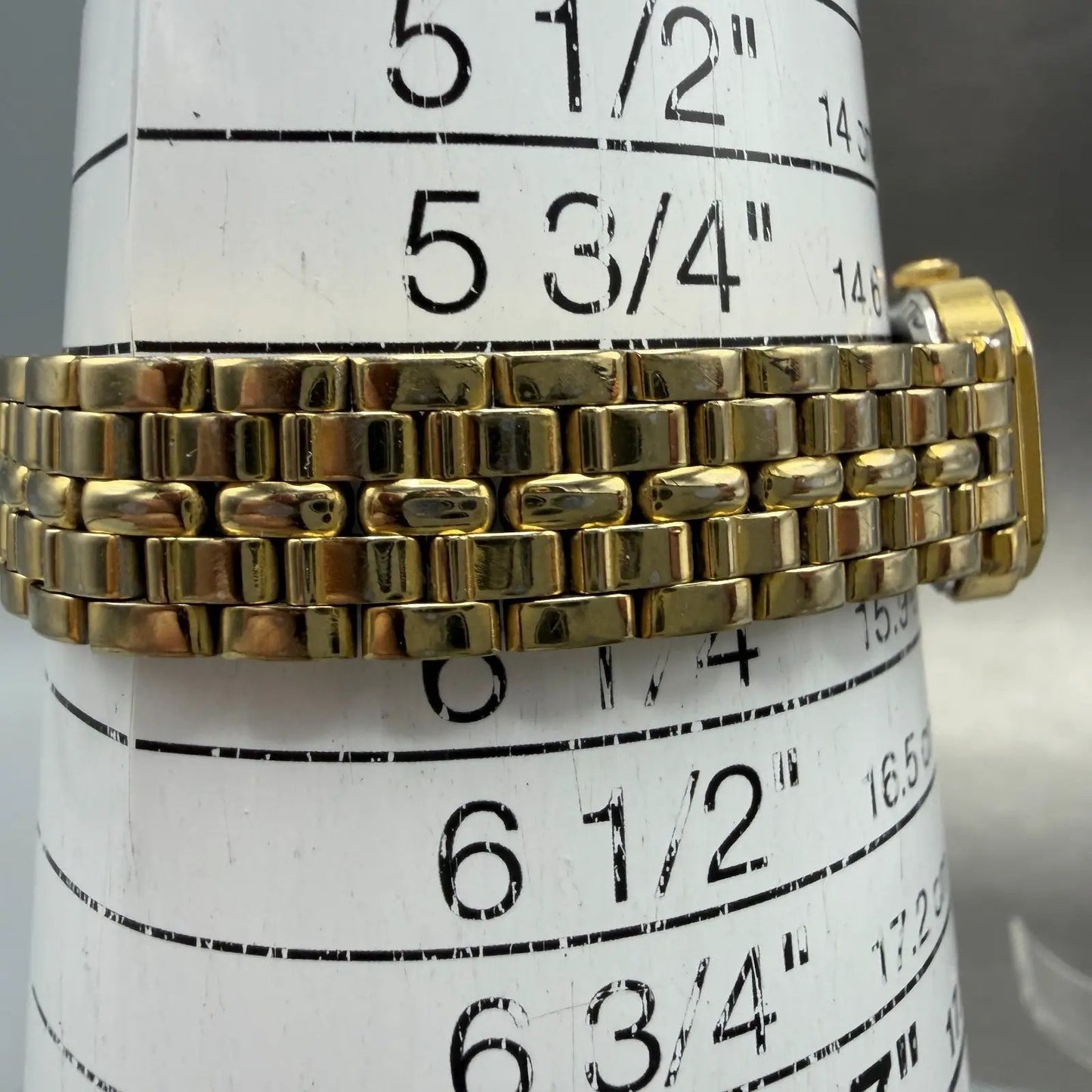 Seiko SX Watch Women 17mm Gold Dial Gold Tone Octagon V401-5251 New Battery10