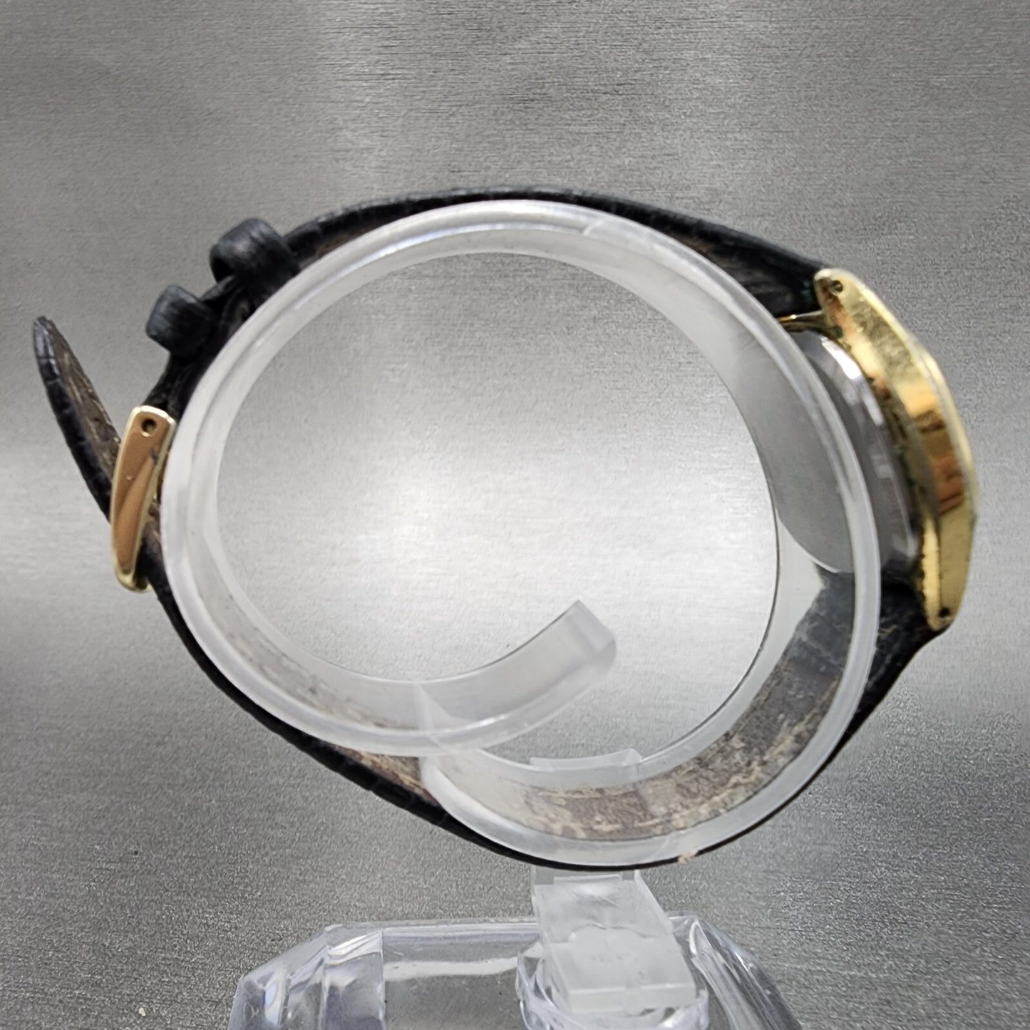 VTG Seiko SQ Watch Women 24mm Gold Dial Gold Tone Octagon 3423-5060 New Batt