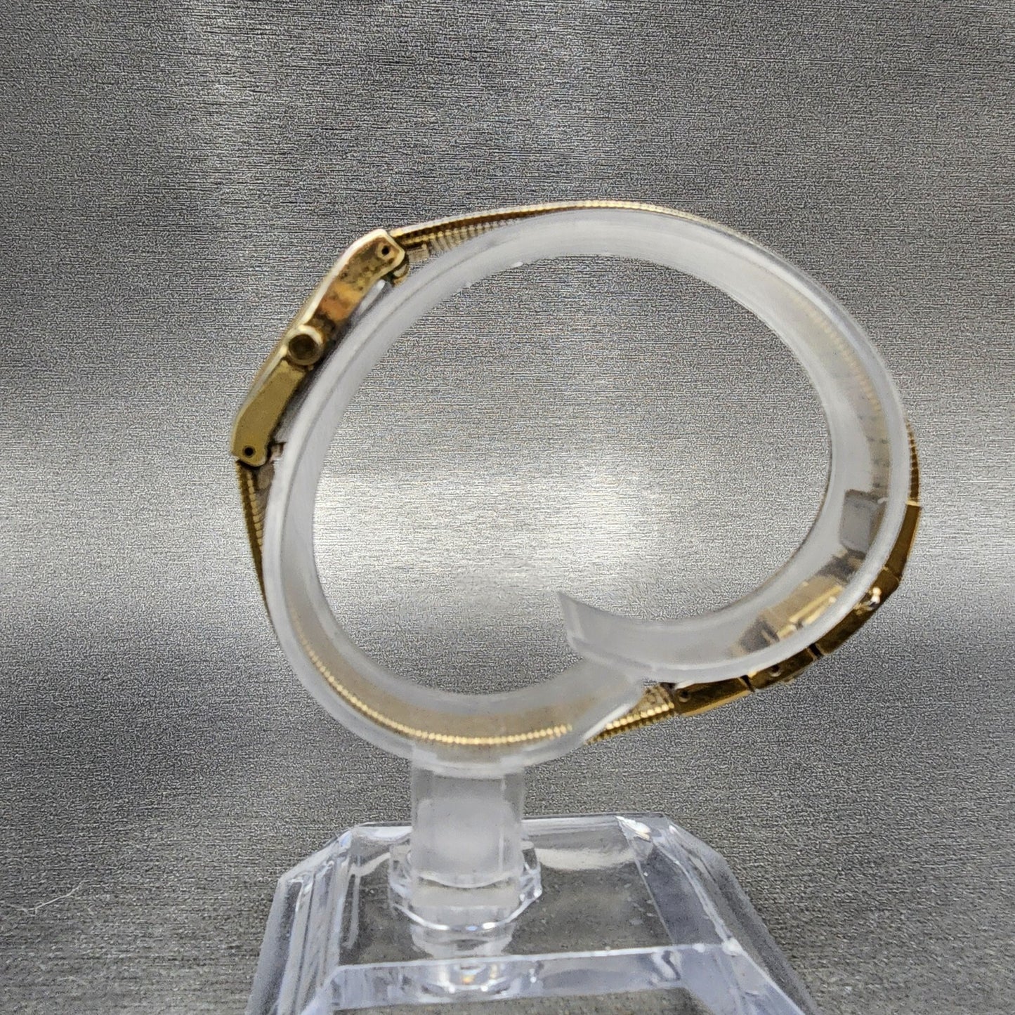 VTG Seiko Watch Women 16mm Gold Dial Gold Tone 2C20-5559 Tonneau New Battery