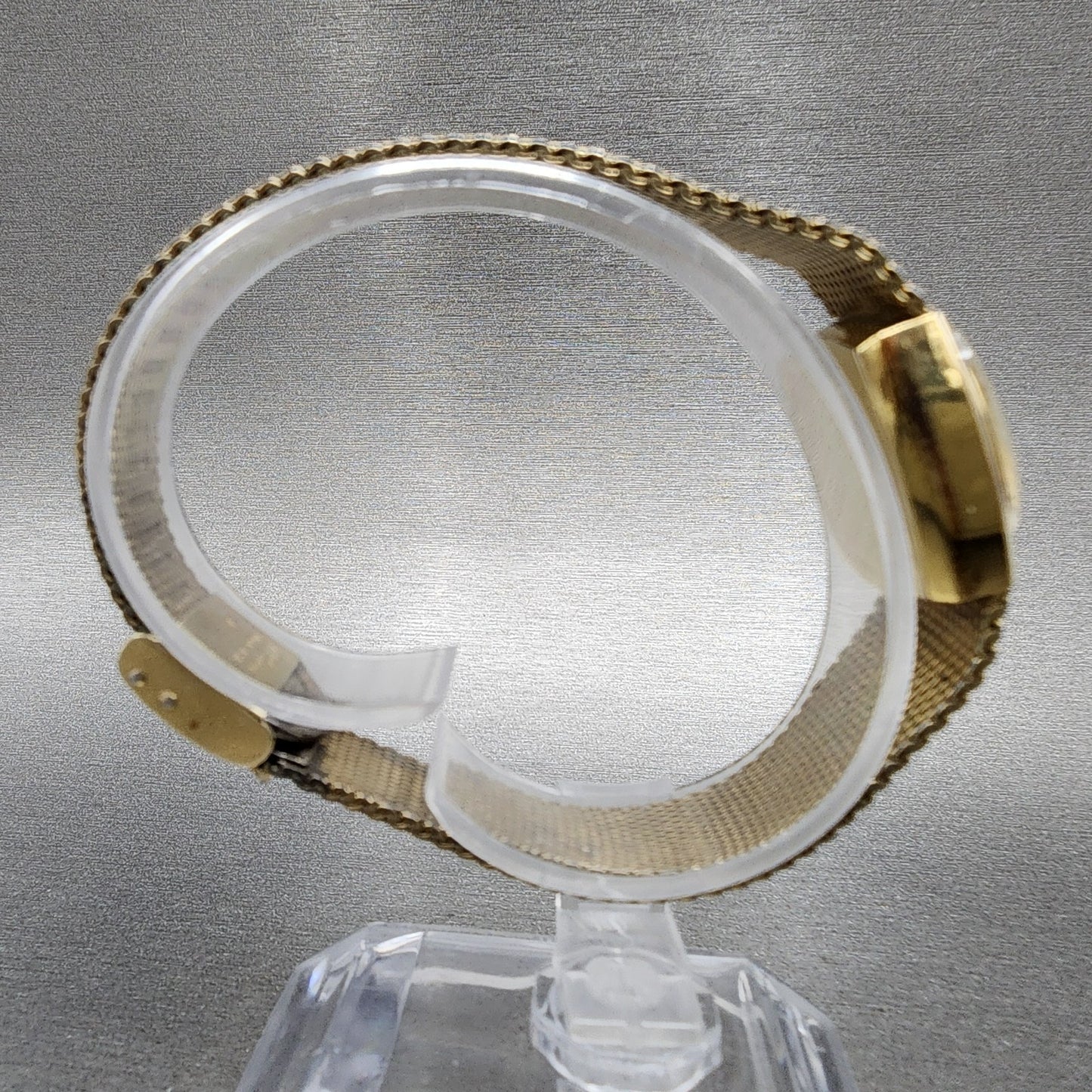 Bulova Accutron Watch Women 18mm Gold Dial Gold Filled Rectangle New Battery