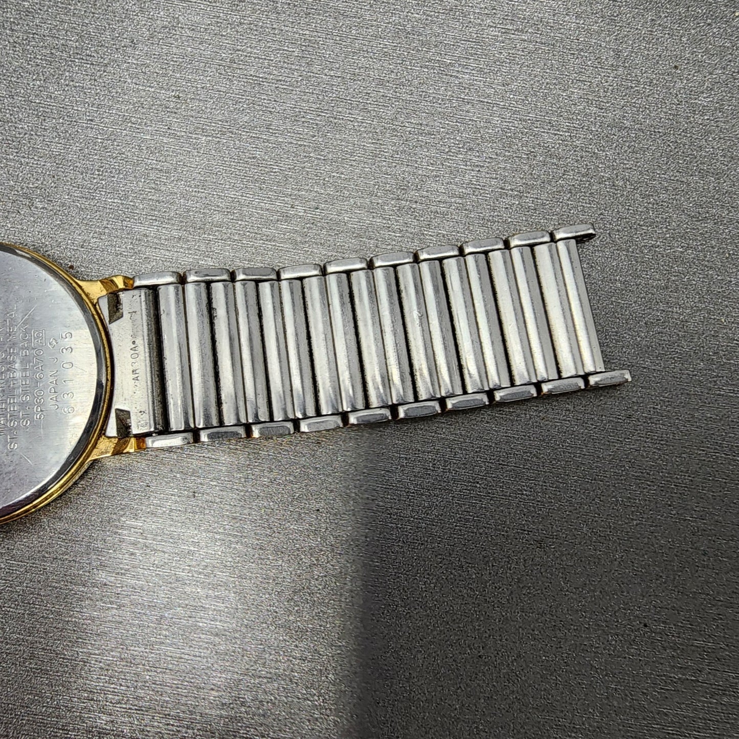 Seiko Arc Watch Men 30mm Champagne Dial Two Tone Round 5P30-6A70 PARTS