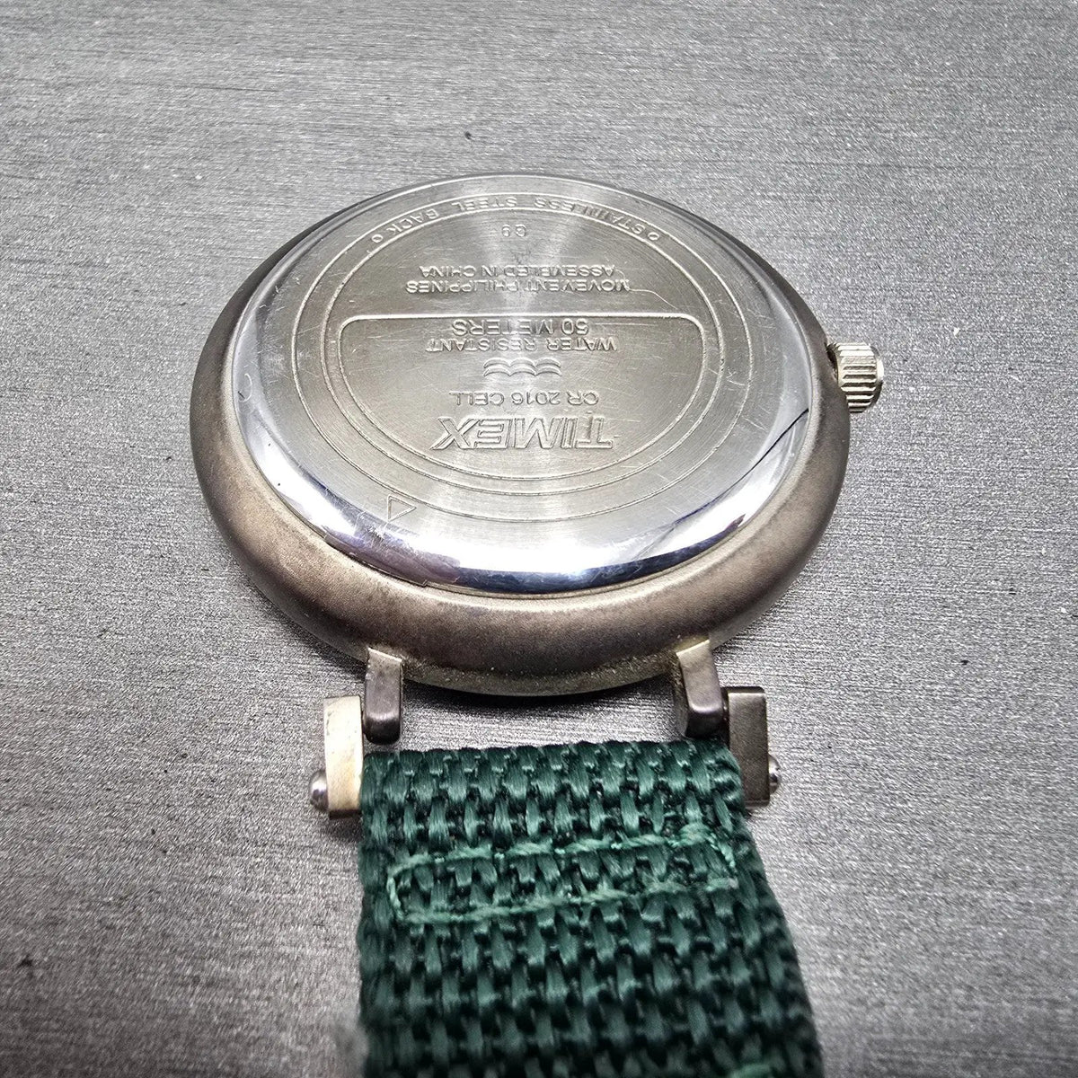 Timex Expedition Pocket Watch Men 45mm Green Dial Gray Round New Battery13