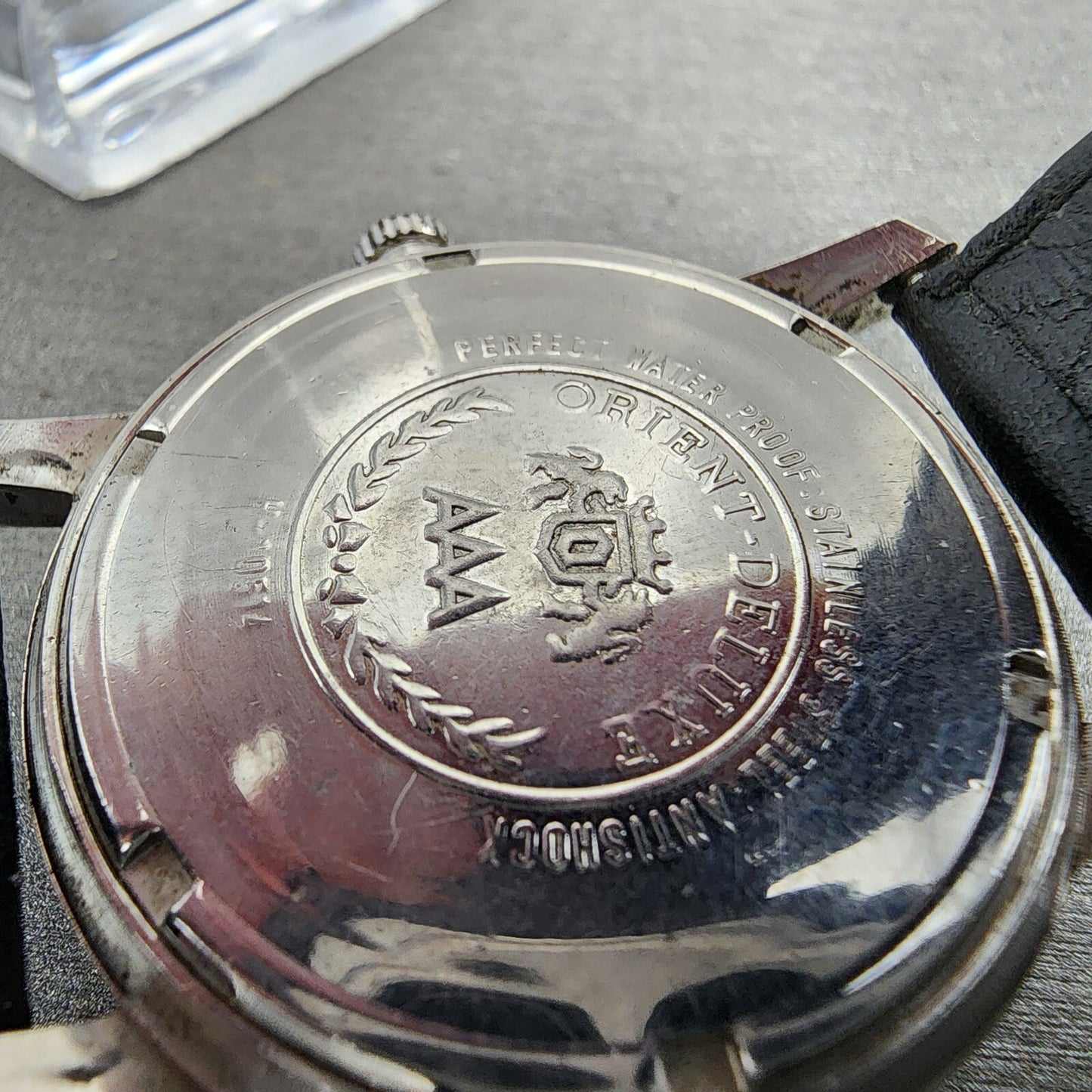 Orient AAA Deluxe Watch Men 35mm Silver Dial Steel Daydate Automatic READ!! RUNS