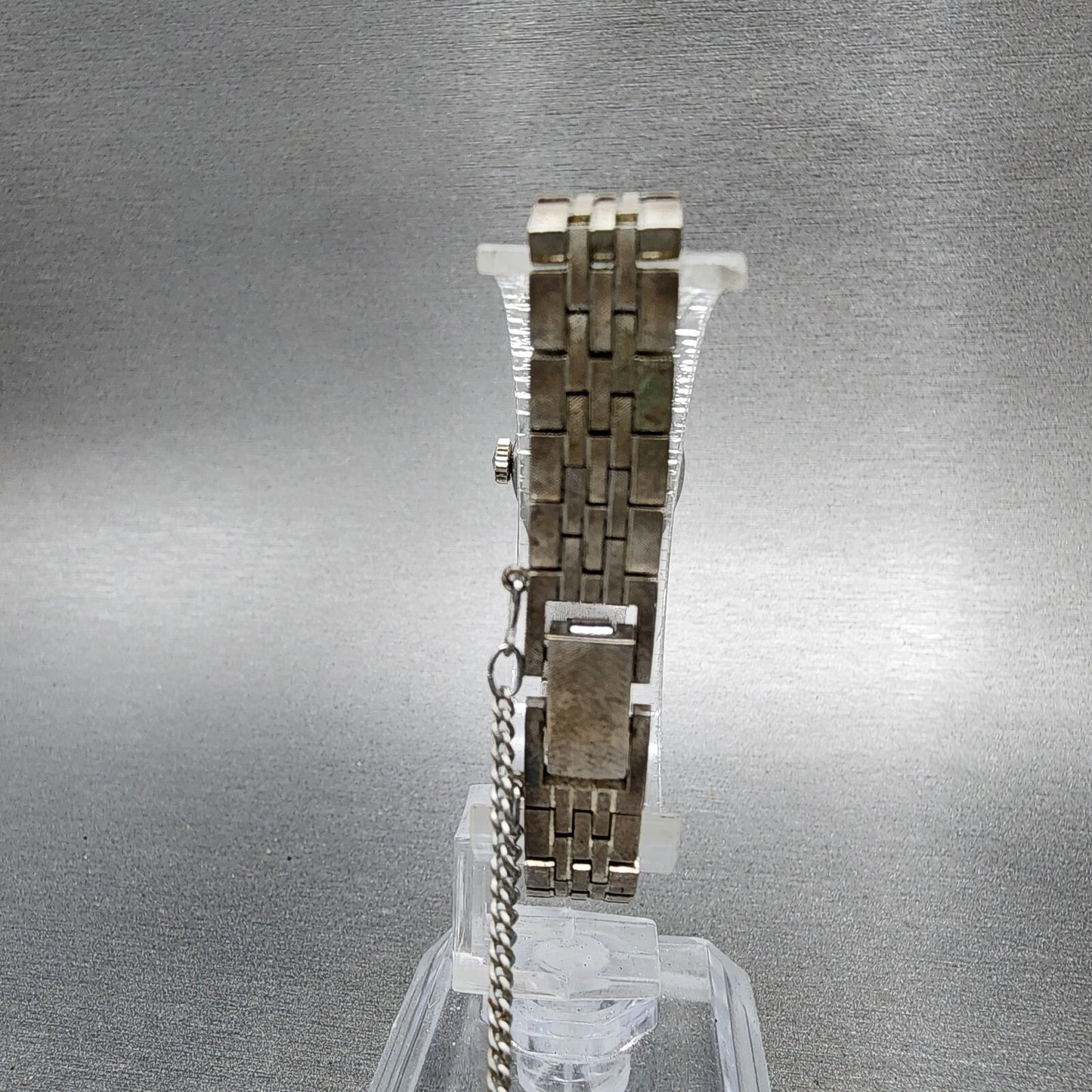Seiko Watch Women 17mm Silver Dial Silver Tone Manual Oval 17-7230 Runs