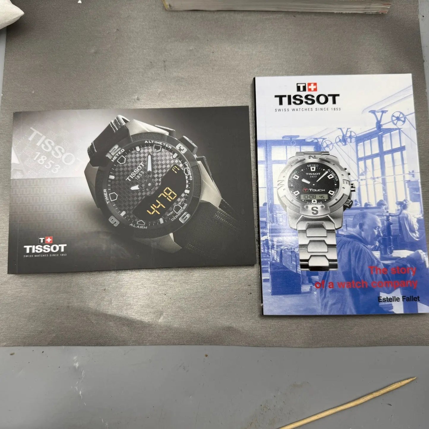 Tissot T-Touch Watch Men 47mm Black Blue Ana Digi Alarm Chrono New Battery W/Box14