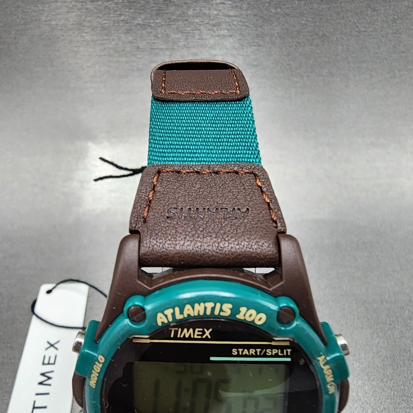Timex Atlantic 100 Watch Men 40mm Digital Brown Tone Green Band TW2V44300VQ