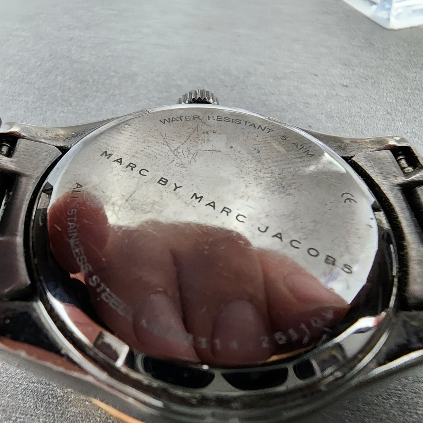 Marc Jacobs Watch Women 36mm Gray Dial Two Tone Round MBM3114 New Battery