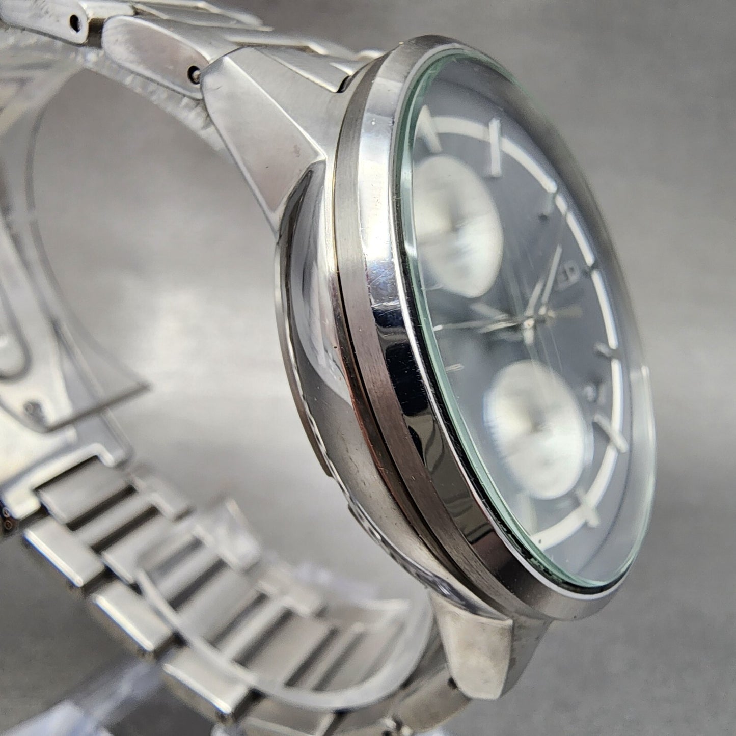 Seiko Wired Chronograph Watch Men 40mm Silver Dial Steel Date Vd57-kjd0 New Batt