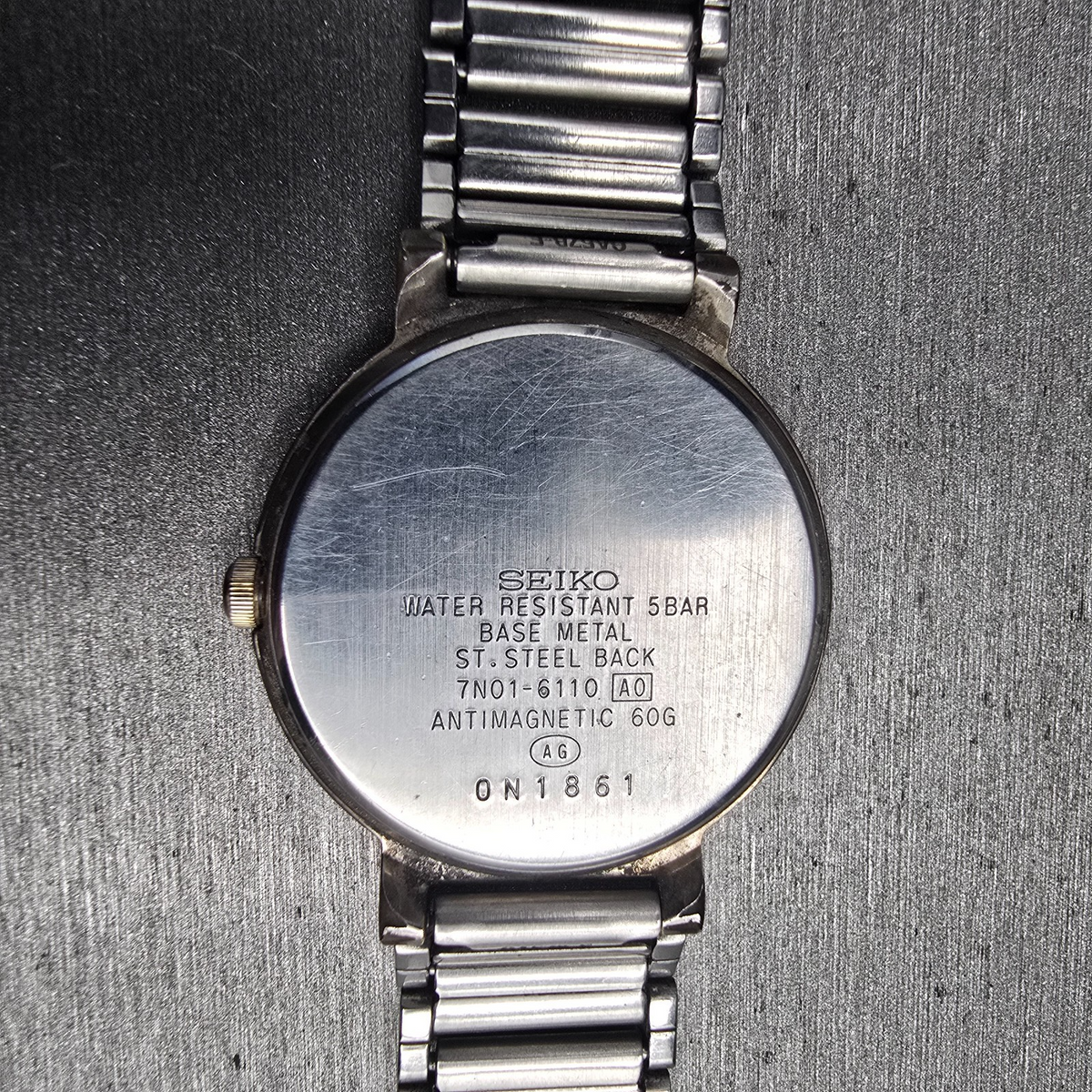 Seiko Avenue Watch Men 31mm Silver Dial Two Tone Round 7N01-6110 New Battery10