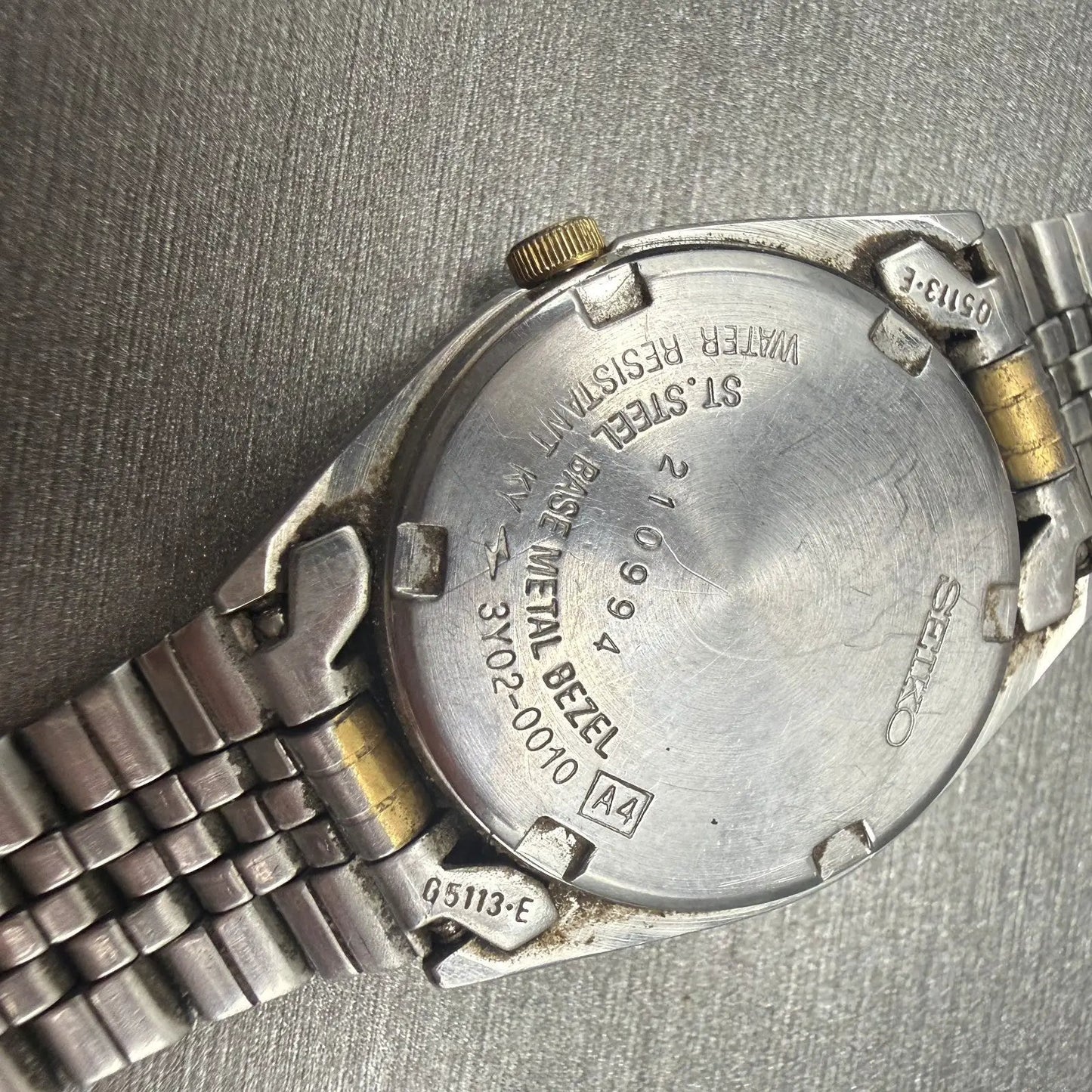 Seiko Watch Women 24mm Silver Dial Two Tone Date Round 3Y02-0010 New Battery10