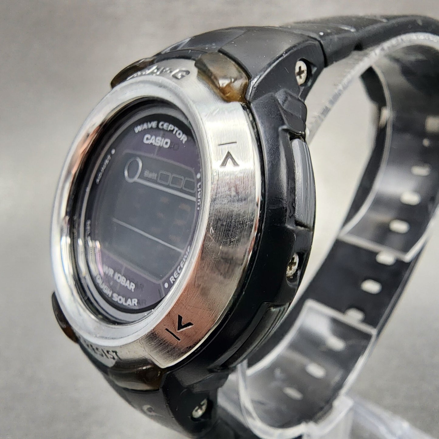 Casio Baby-G Watch Women 38mm Digital Black tone Round Solar BGT-2600J