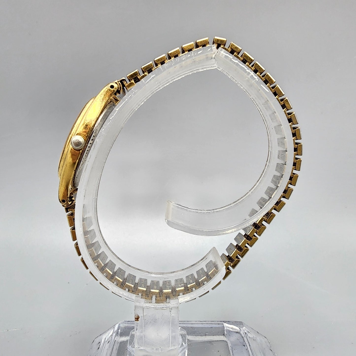 VTG Seiko Watch Women 20mm Black Dial Gold Tone Oval 4N01-5060 New Battery
