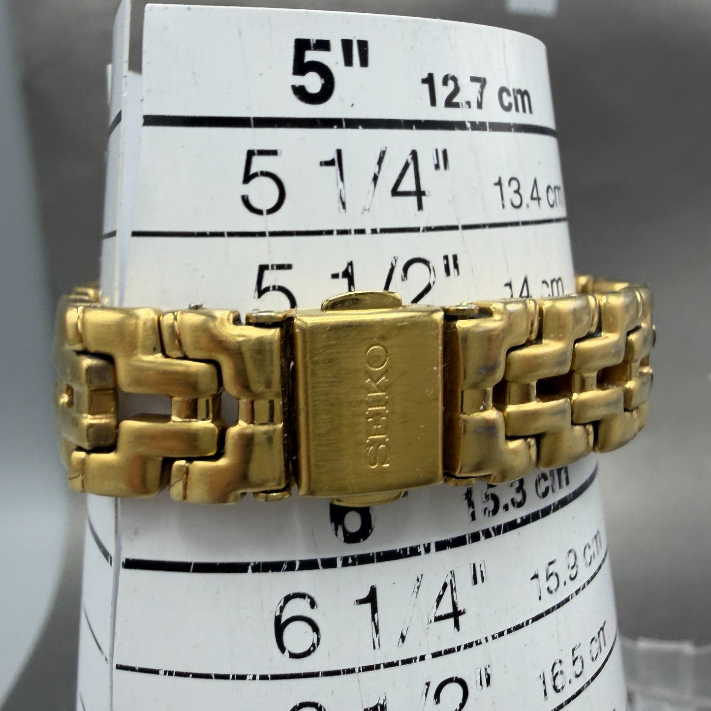 Seiko Watch Women 26mm Champagne Dial Gold Tone Date Round 7n82-0599 New Batt M610