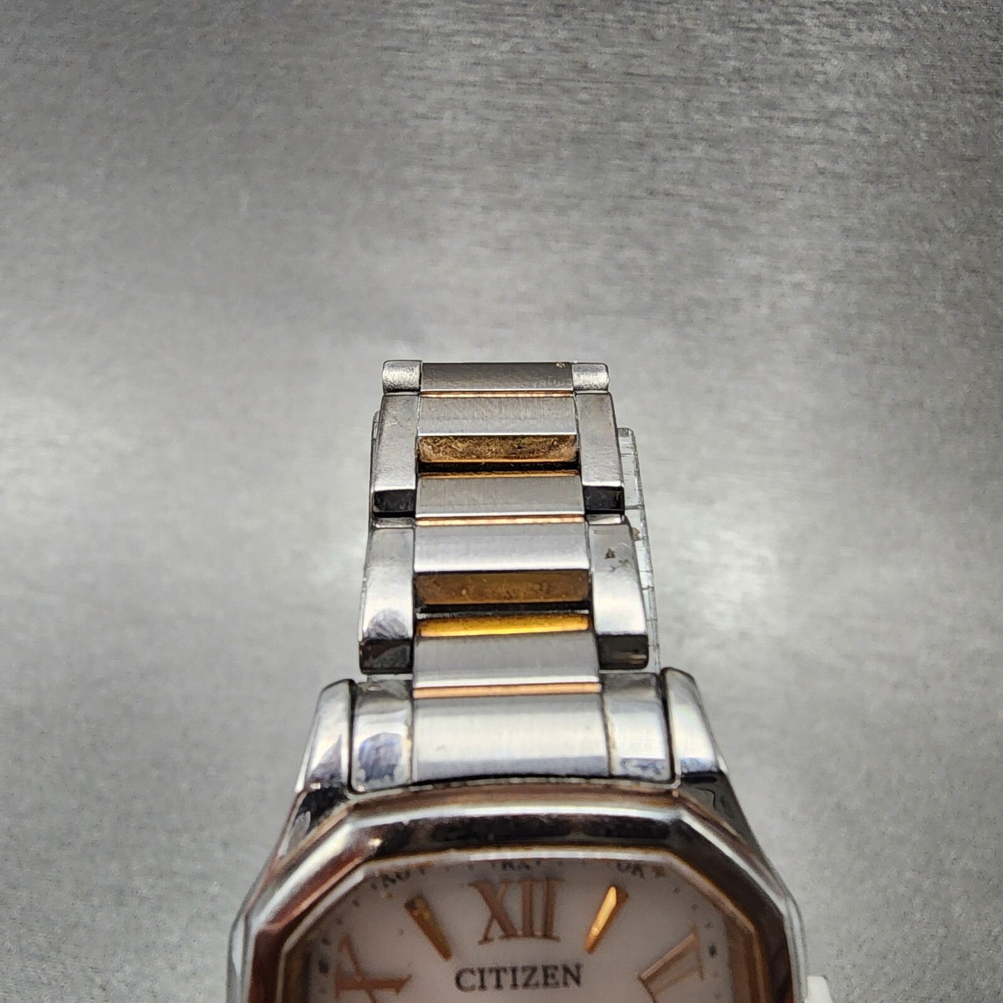 Citizen Eco-Drive XC Watch Women 26mm White Dial Two Tone Date H058-T017568 Runs