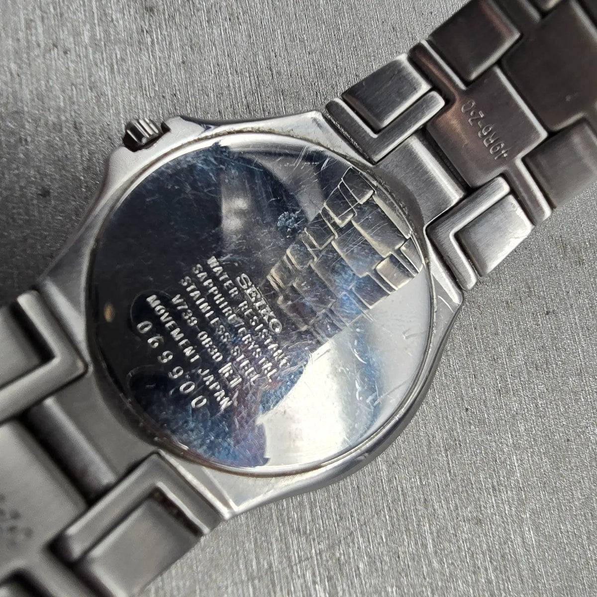 Seiko Watch Men 35mm Blue Dial Silver Tone Date Round V739-0B30 New Battery JP10