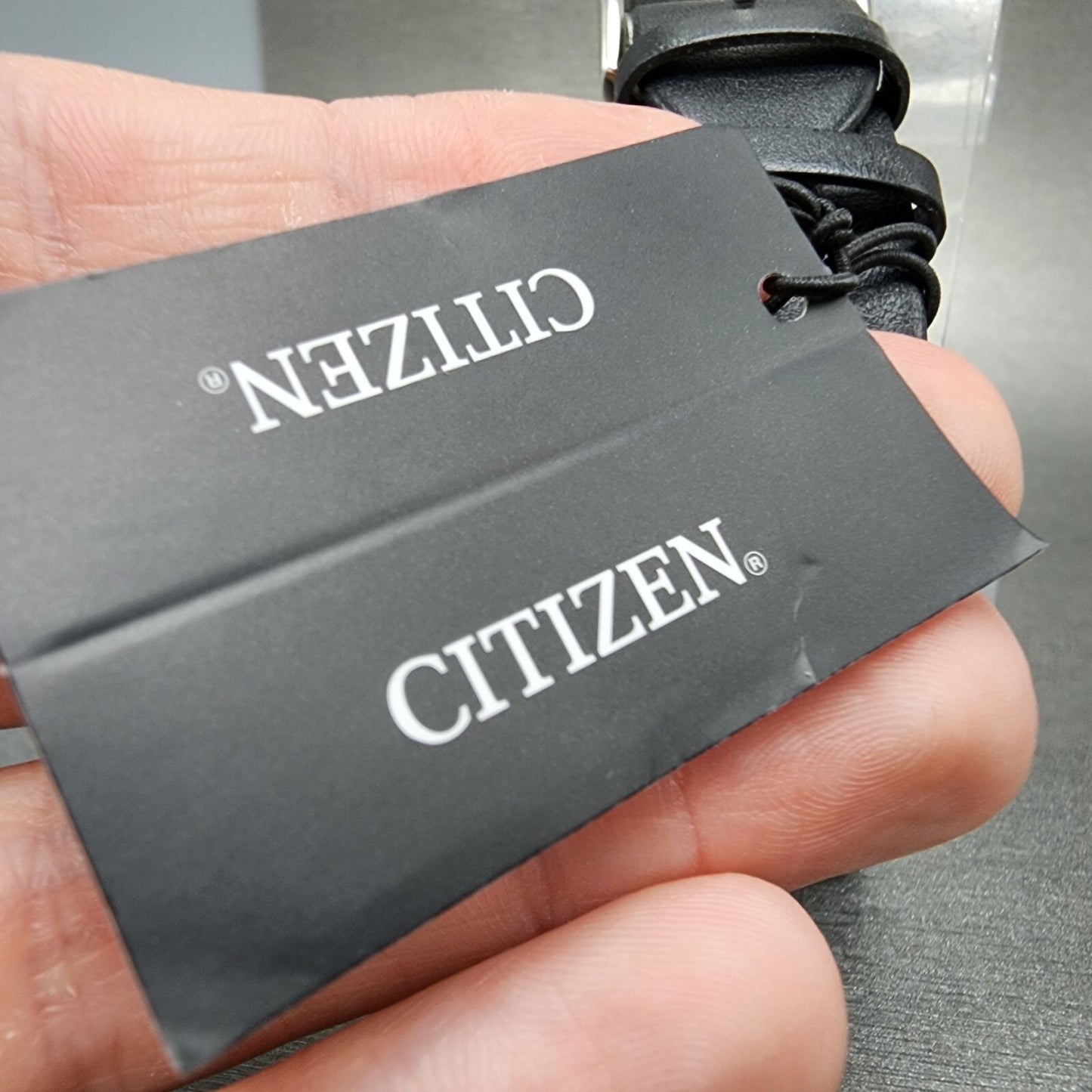 Citizen Eco-Drive Axiom Watch Men 40mm Black Dial Black Tone Leather Date Works
