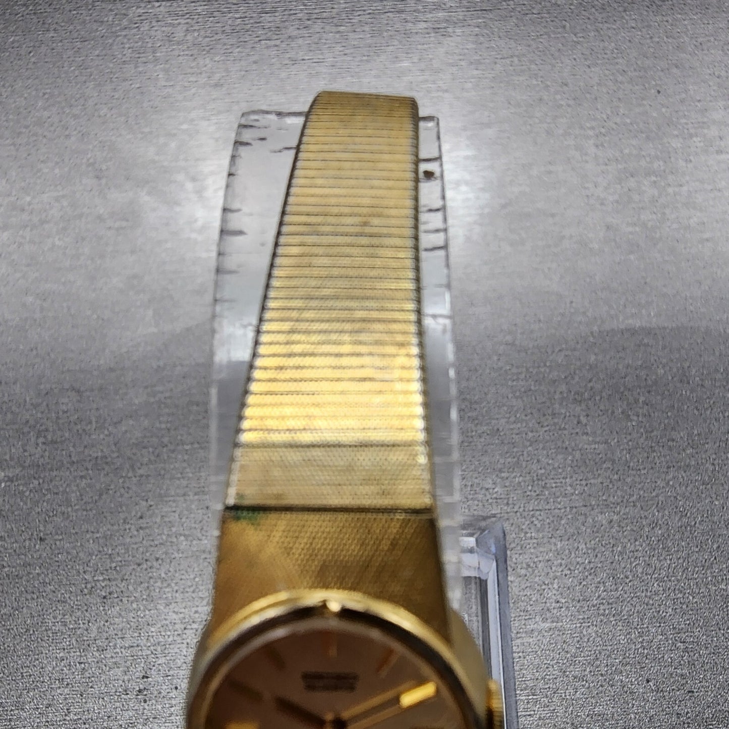 Seiko Watch Women 17mm Gold Dial Gold Tone Oval 1400-5219 New Battery VTG
