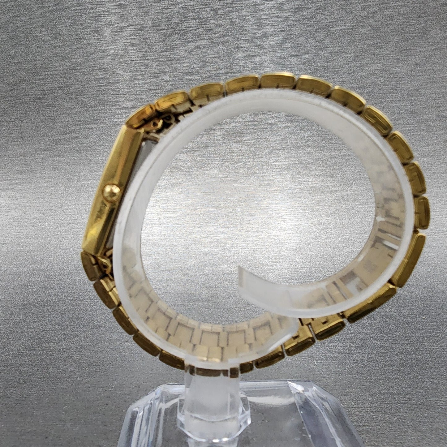 Seiko Tank Watch Women 18mm White Dial Gold Tone Rectangle 1n00-5e80 New Battery