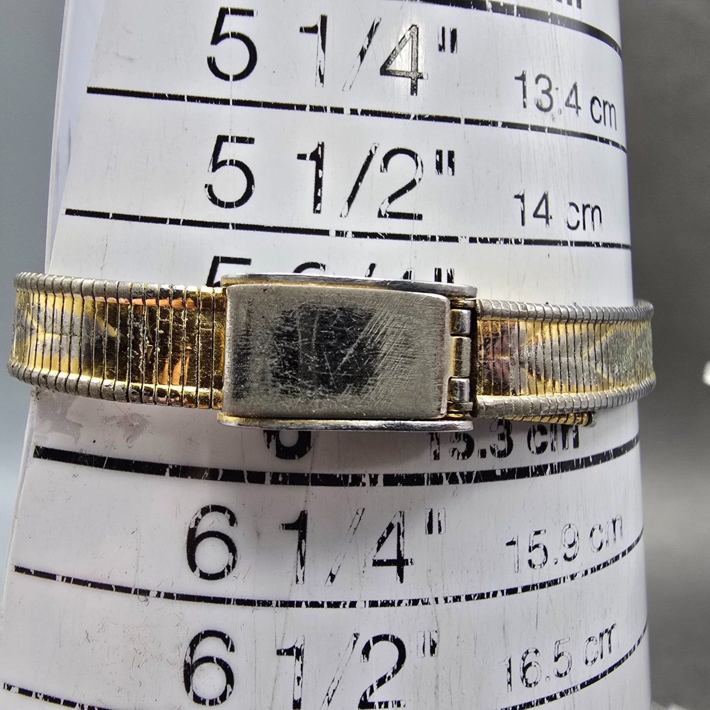 Elgin Watch Women 16mm Silver Dial Gold Tone Oval Crystal Accents New Battery10