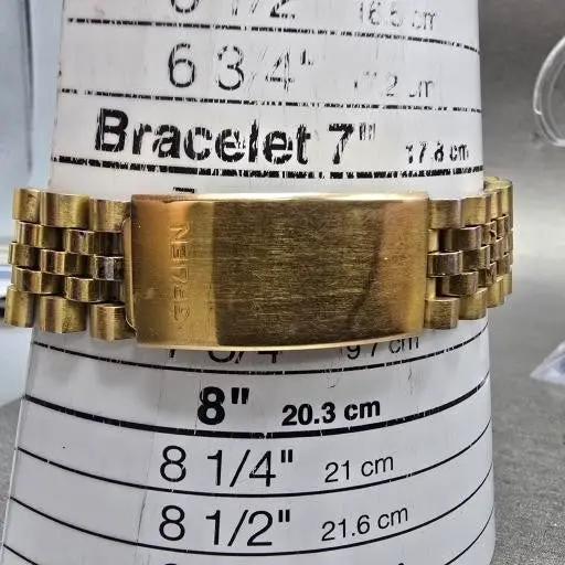 Gruen President Watch Men 36mm Champagne Dial Gold Tone Daydate Round PARTS VTG13