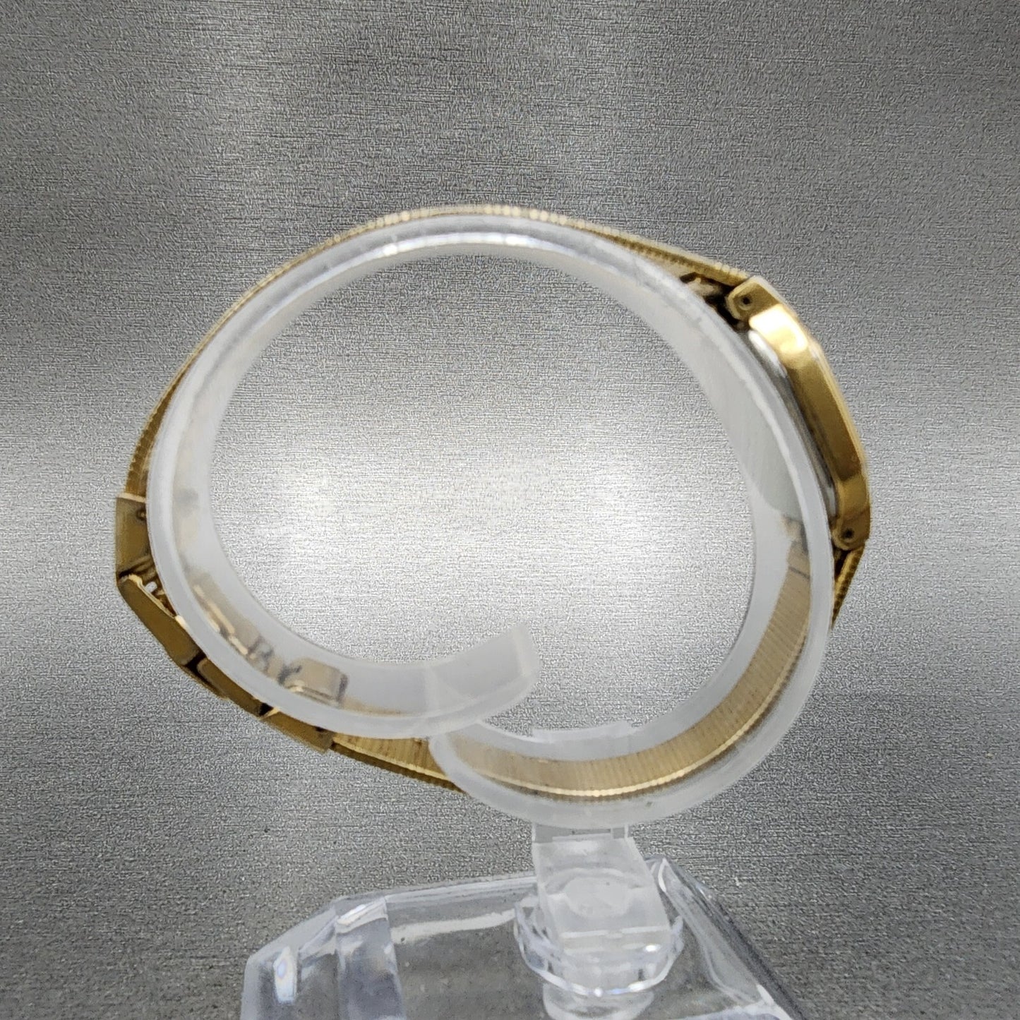 Seiko Watch Women 17mm White Dial Gold Tone Rectangle 2y00-5439 New Battery