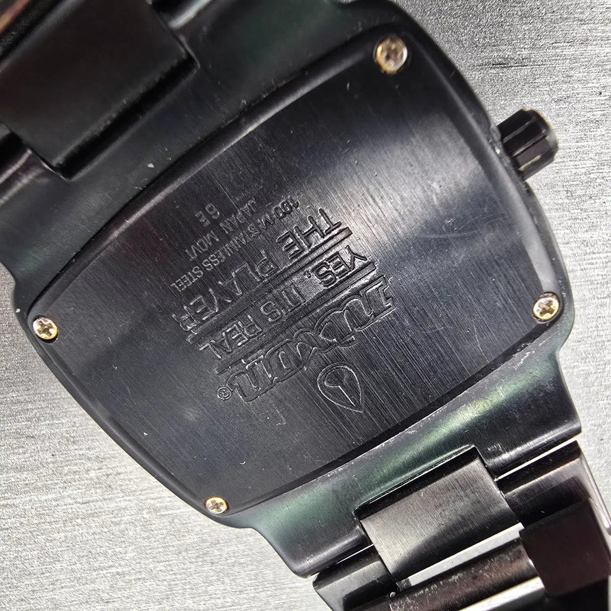 Nixon The Player Watch Men 40mm Black Dial Black Tone Rectangle New Battery10