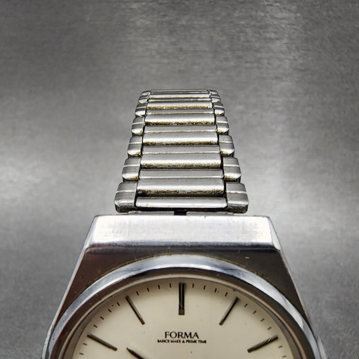 Citizen Forma Watch Men 35mm Cream Dial Steel Daydate Round 3800-451759 New Batt