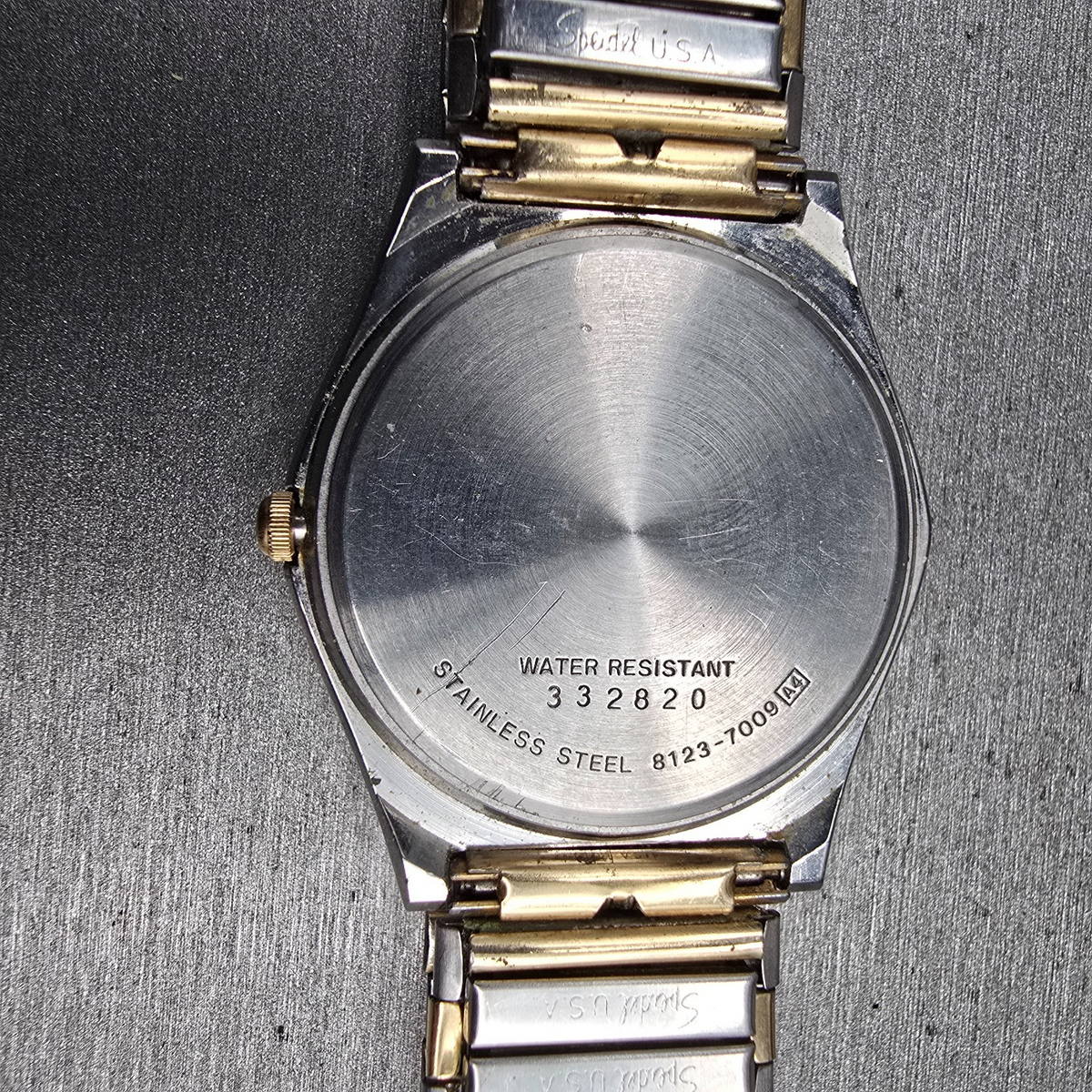 Seiko SQ Watch Men 35mm Silver Dial Two Tone Daydate Round 8123-7009 New Battery10