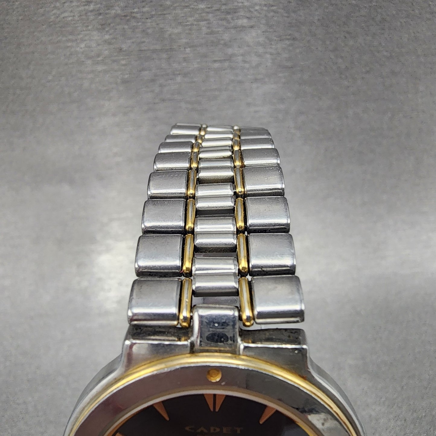 Seiko Cadet Watch Men 34mm Black Dial Two Tone 5p31-6c60 New Battery