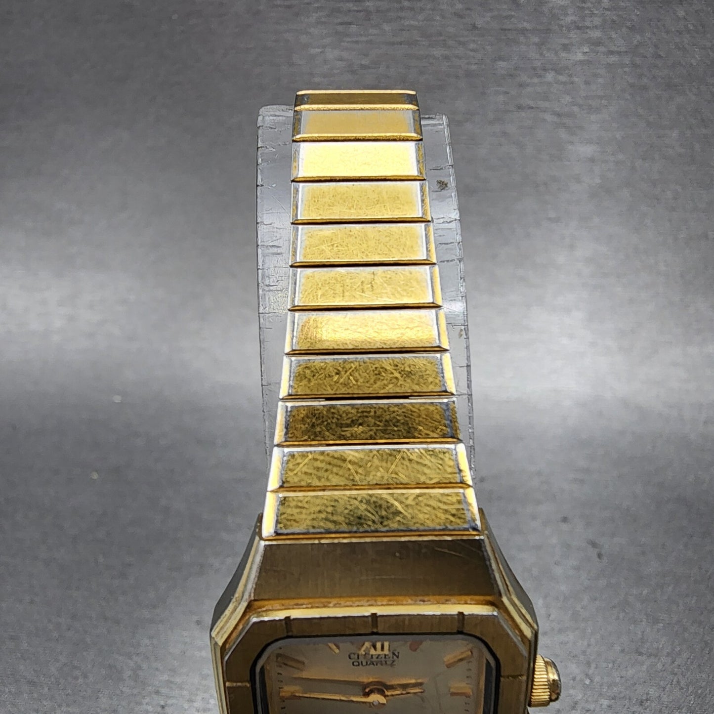 Citizen Analog Digital Watch Women 23mm Champagne Dial Gold Tone New Battery