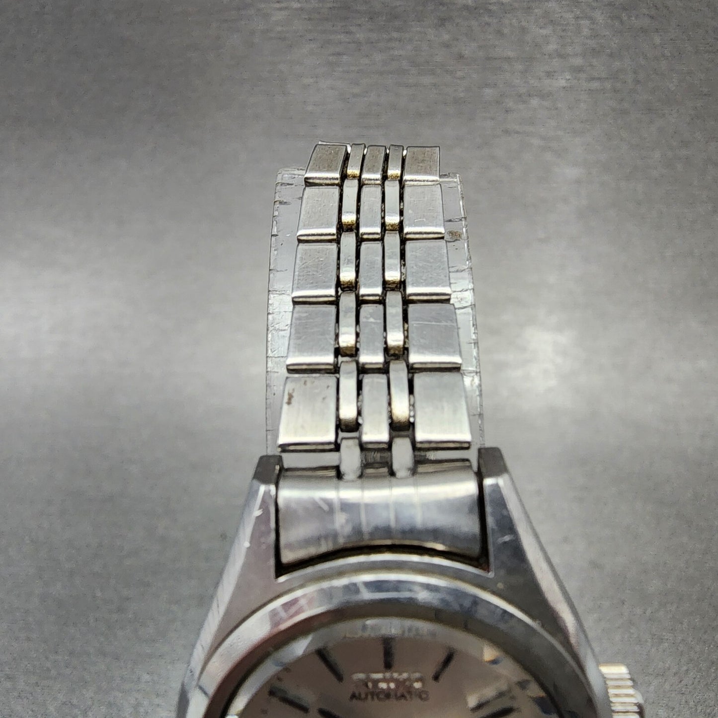 Seiko Automatic Watch Women 25mm Silver Dial Silver Tone Daydate 2205-0750 Runs