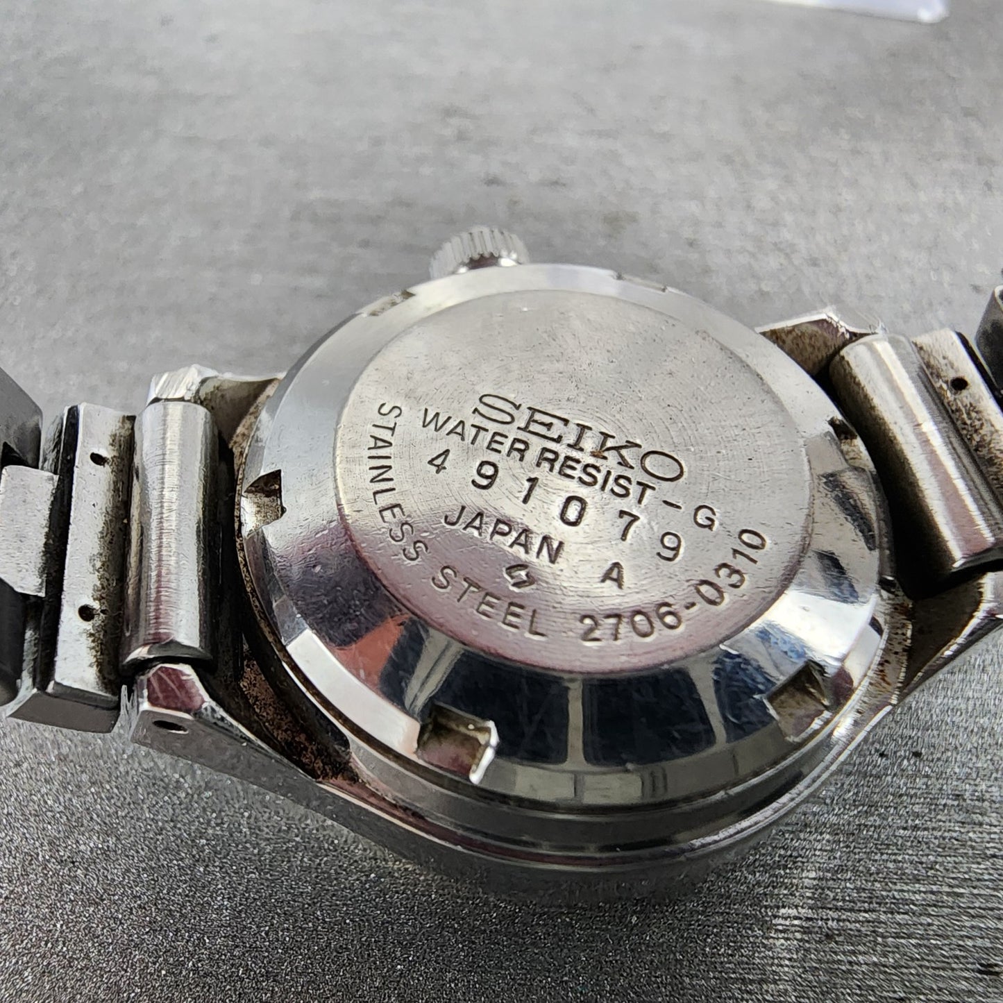 Seiko Automatic Watch Women 24mm Blue Dial Silver Tone Daydate 2706-0310 Runs