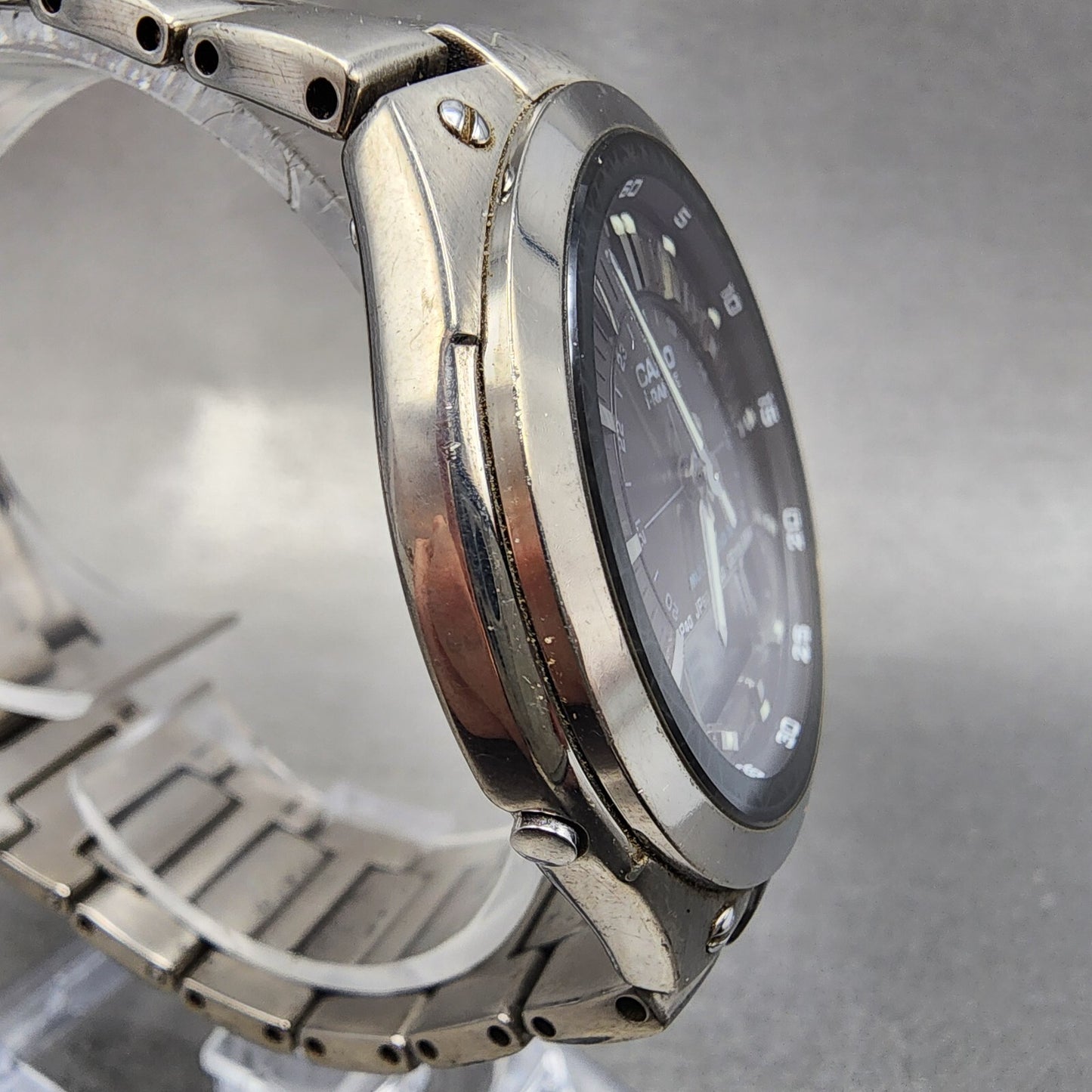 Casio I-Range Watch Men 41mm Black Dial Analog Digital Titanium IRW-M10T Works