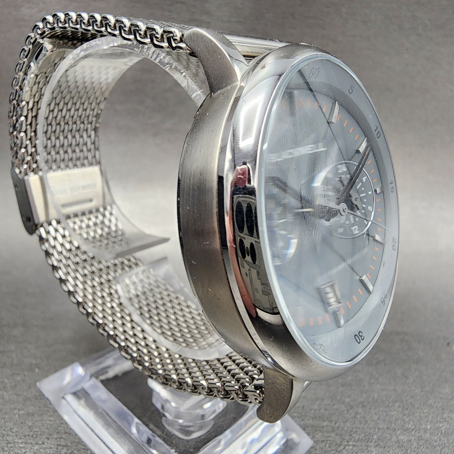 Blackwell Hudson yard Watch Men 44mm Gray Dial Steel Date Round New Battery
