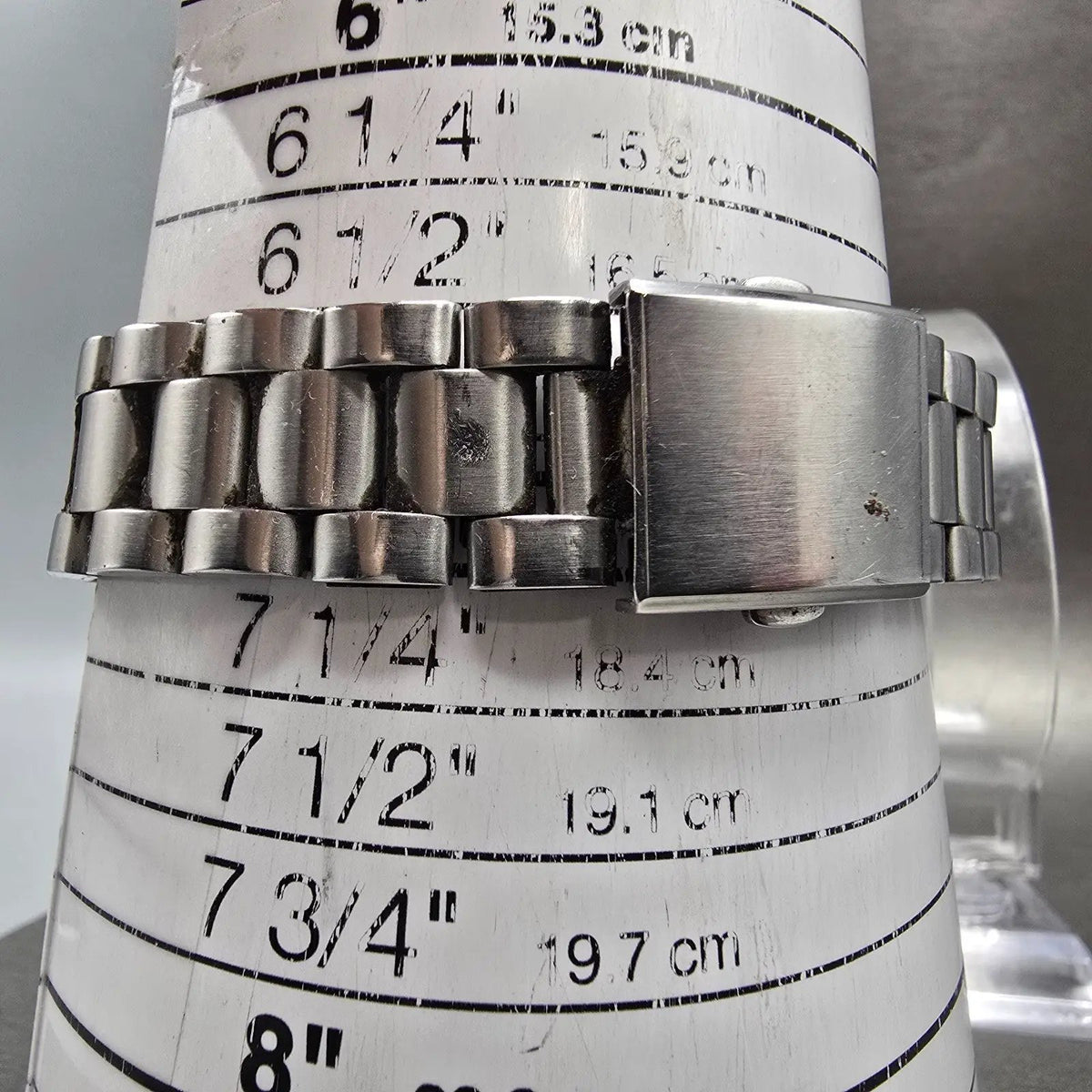 Seiko 5 Automatic Watch Men 38mm Silver Dial Silver Tone Daydate 7S26-0060 PARTS11