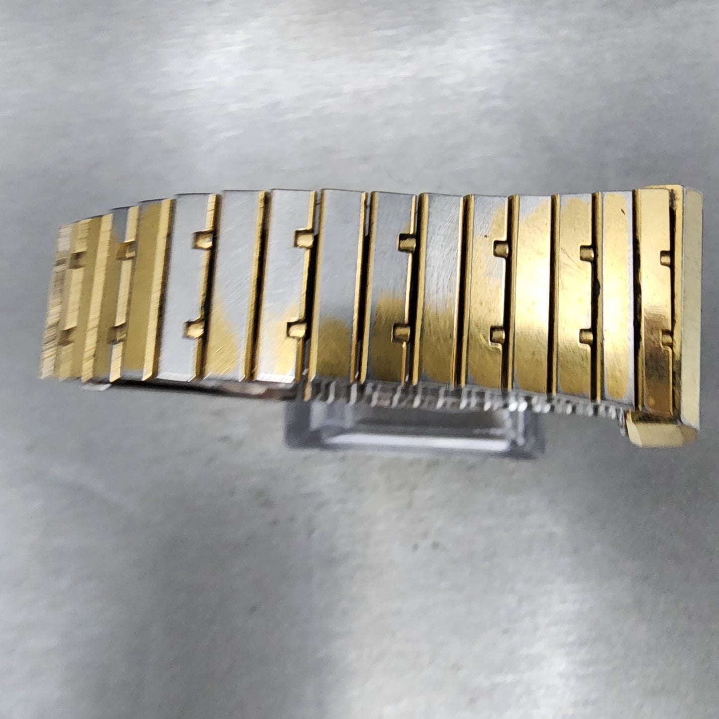 Seiko SQ Tank Watch Men 28mm Champagne Dial Gold Tone Daydate 5h23-5a00 New Batt