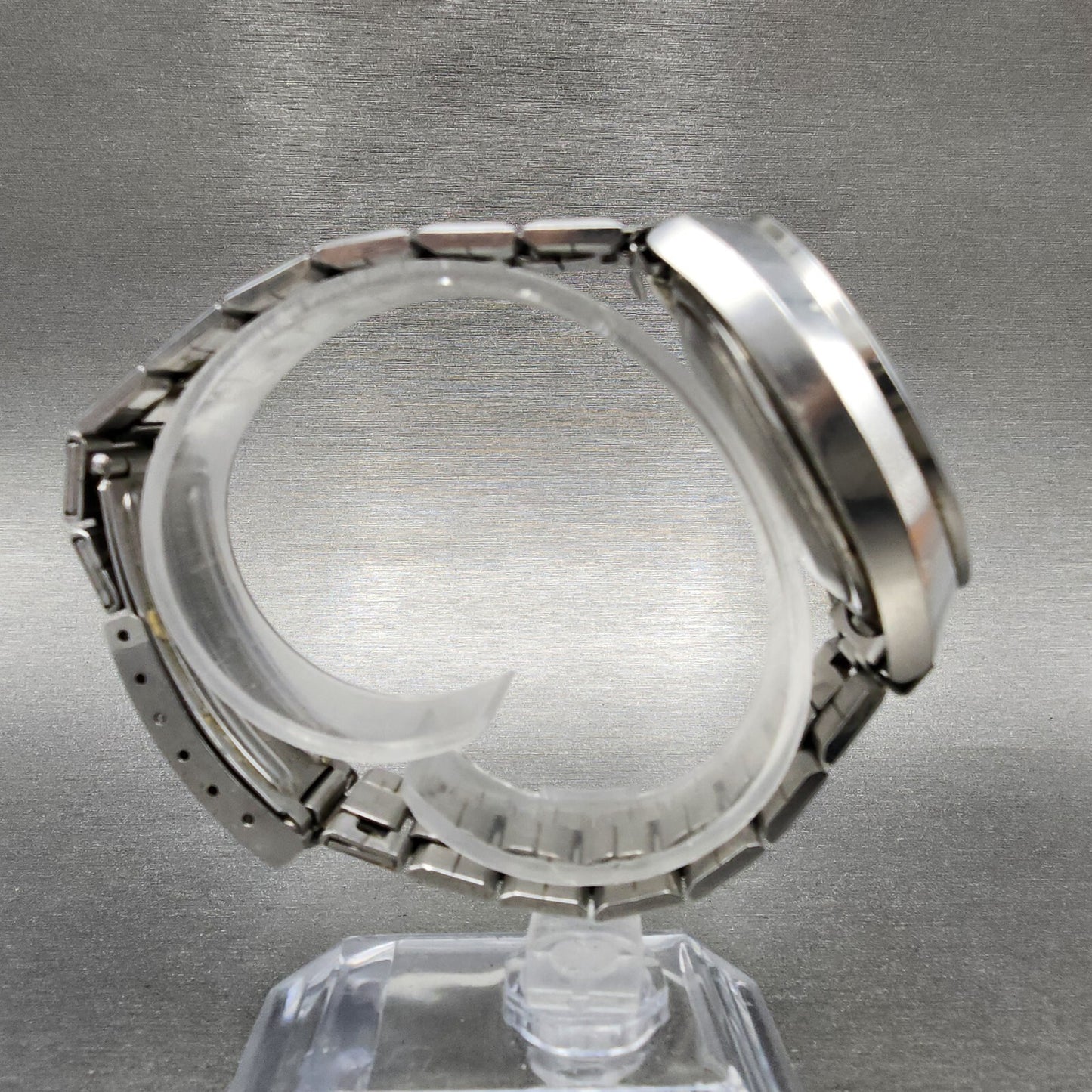 Seiko 5 Actus Watch Men 41mm Silver Dial Silver Tone Daydate 7019-7020 Runs